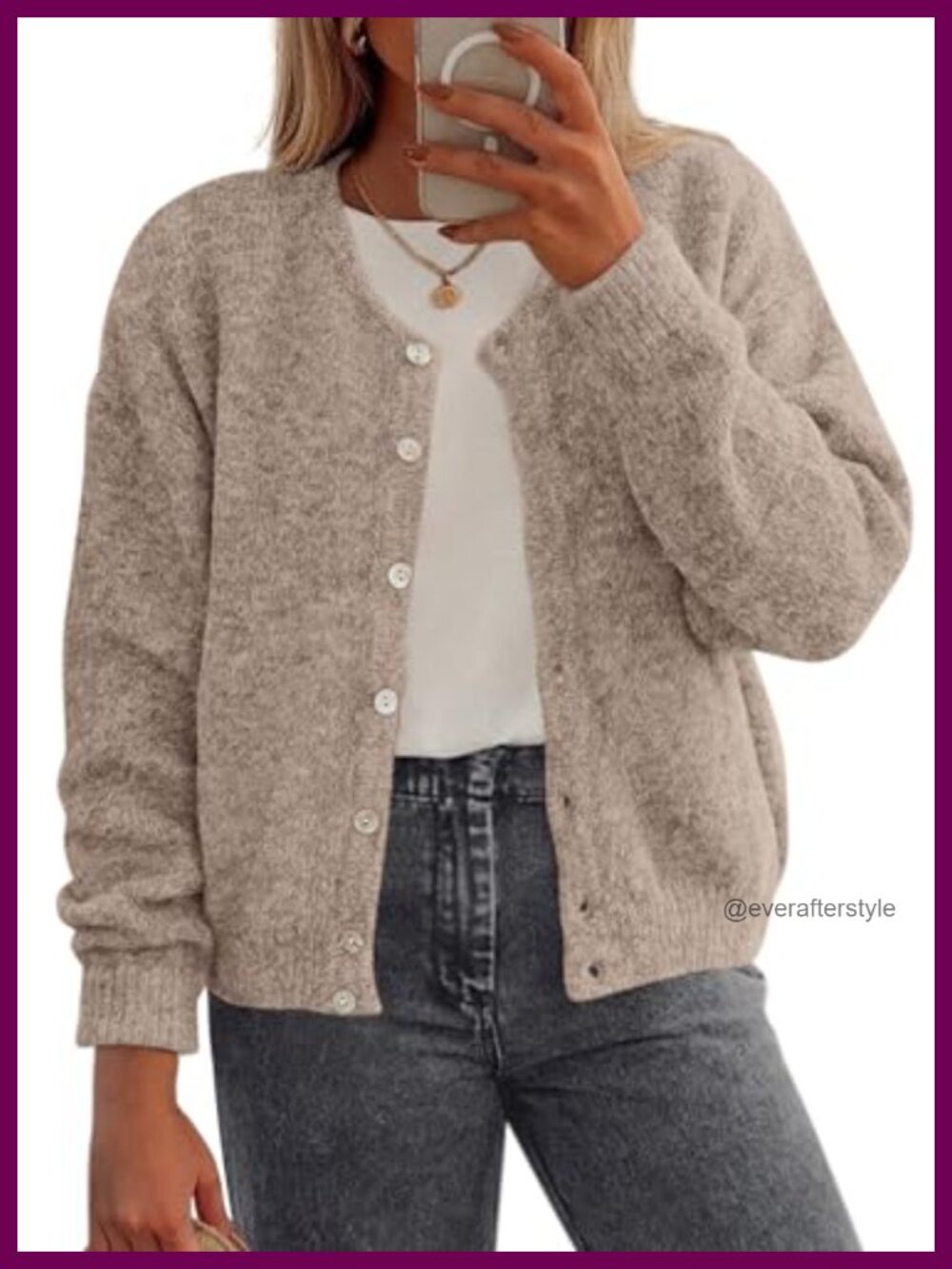 Womens Long Sleeve Button Down Knit Cardigan Sweater